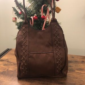 Mr. Ralph Brown Leather Handbag